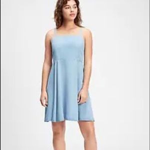 Gap Light Blue Square-neck Cami Dress